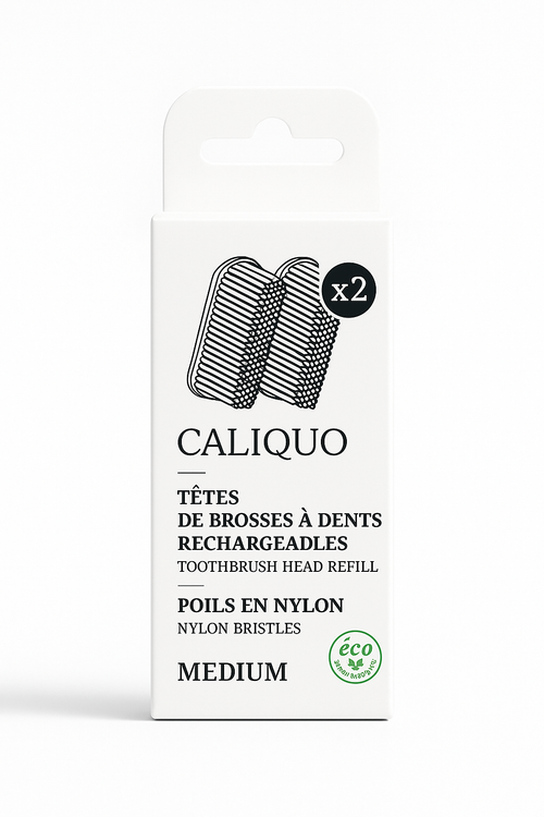2 recharges pour brosse à dents Caliquo 